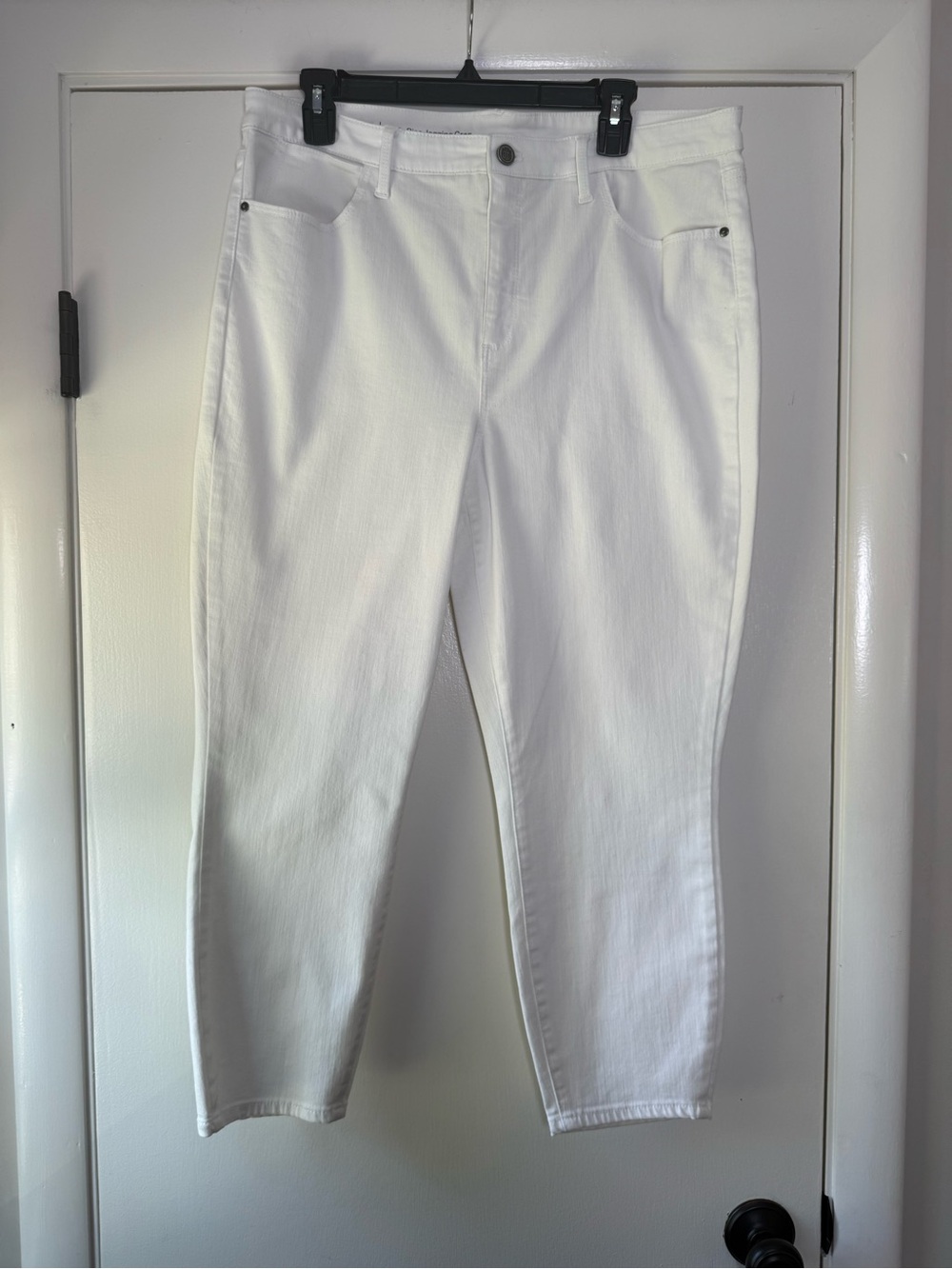 Talbots White High Waist Cropped Jeggings Plus Size 16 Classic Summer Coastal